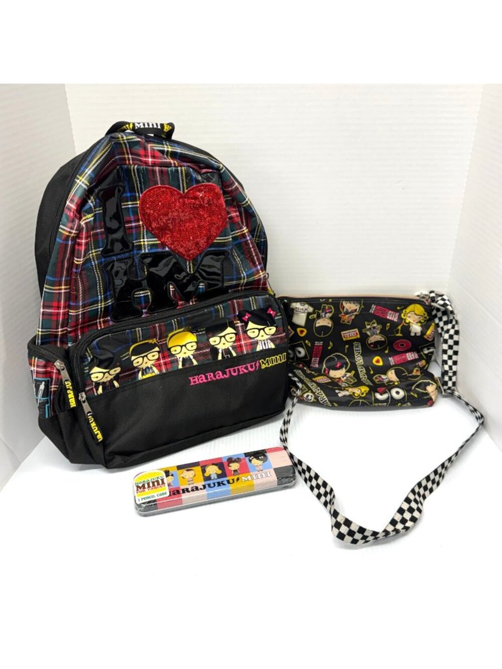 Harajuku Lovers Backpack, purse and pencil case Gwen Stefani